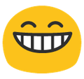 Google's grinning face with smiling eyes emoji