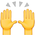 Apple's person raising both hands in celebration emoji