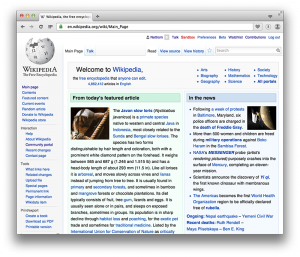 English Wikipedia's Main page